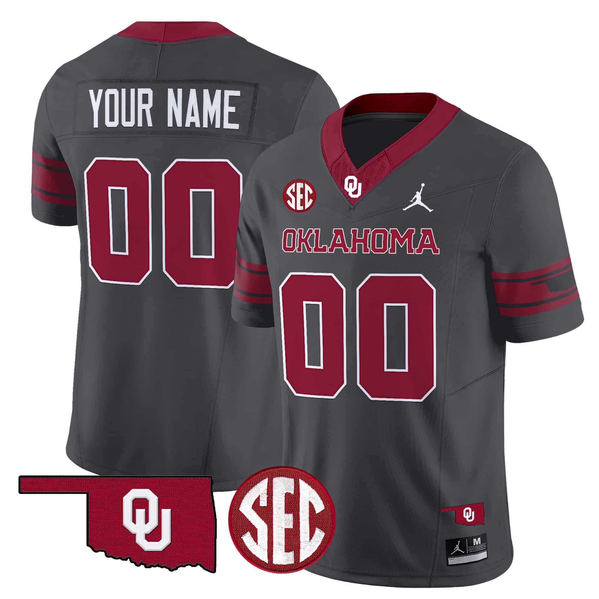 Men Oklahoma Sooners Grey 2024 Vapor Limited Custom NCAA Jersey style 1->indianapolis colts->NFL Jersey
